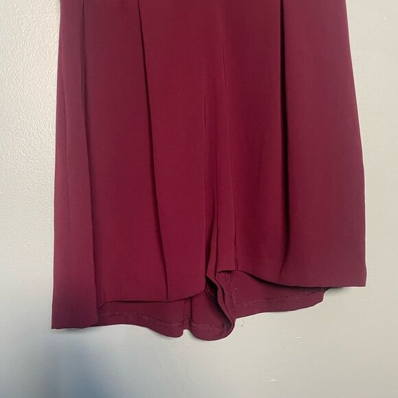 Elegant Burgundy Lace Back Jumpsuit - Picture 3 of 10